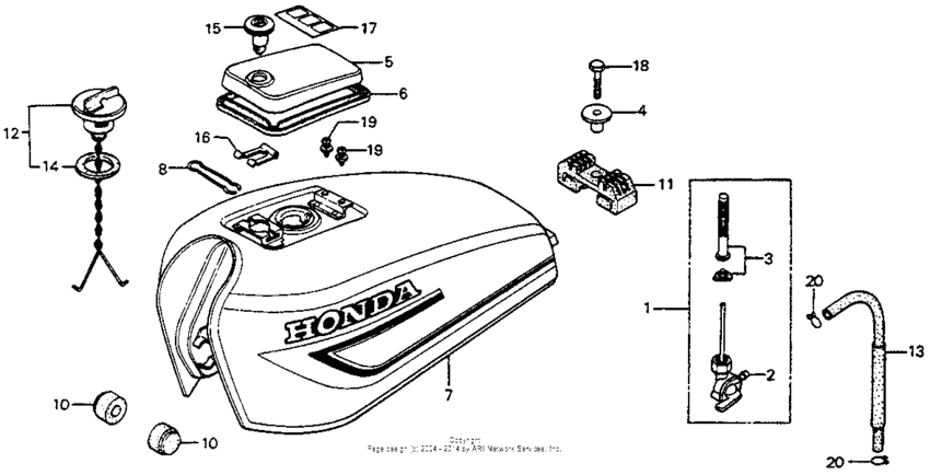Fuel tank + fuel valve 79