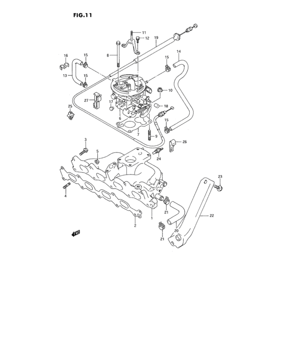 Intake manifold and throttle body