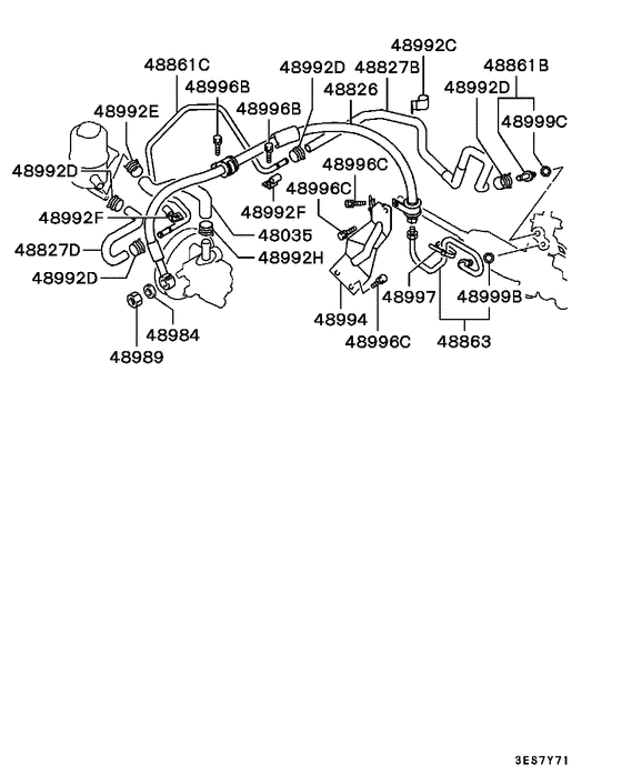 Power steering oil line