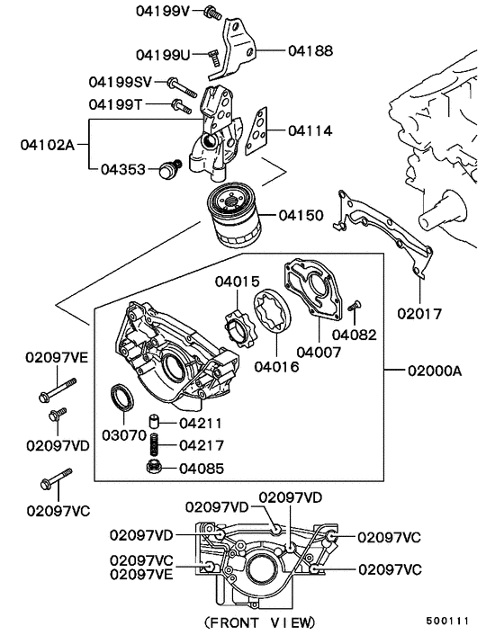 Oil pump & oil filter