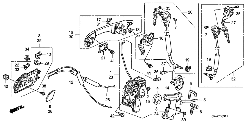 Front door locks/ outer handle