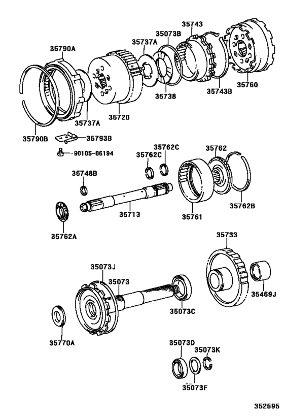 Planetary Gear, Reverse Piston & Counter Gear(Atm)