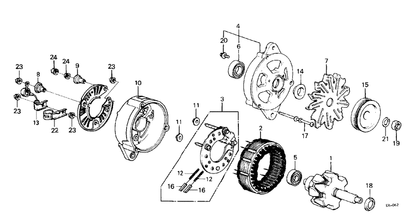 Alternator components
