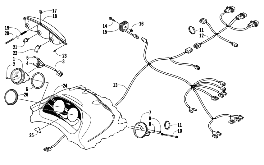 Headlight, Instruments, And Wiring Assemblies