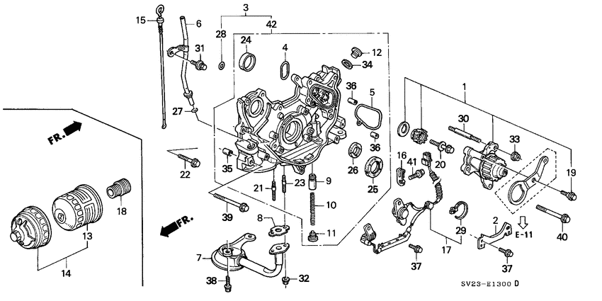 Oil pump/oil strainer