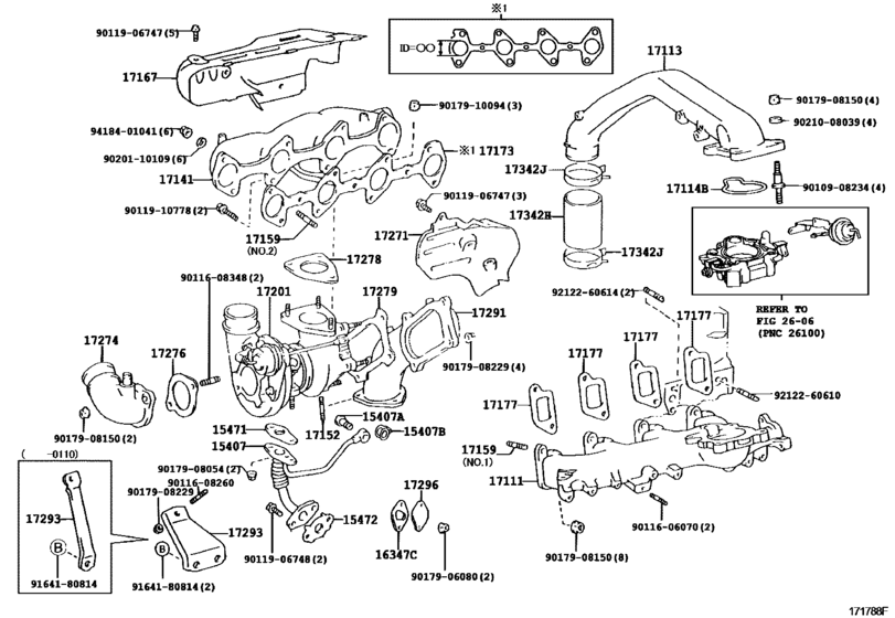 Manifold for 1995 2000 Toyota HILUX SURF/ 4RUNNER KZN185 General