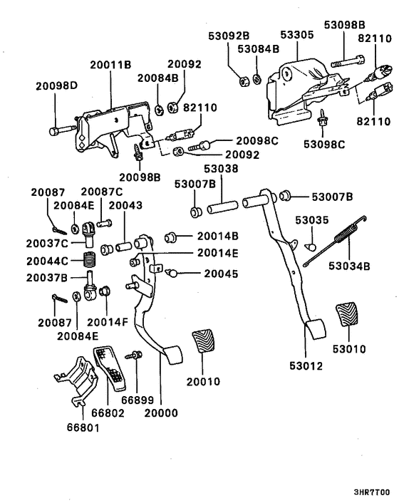 Brake & clutch pedal
