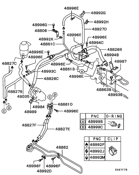 Power steering oil line