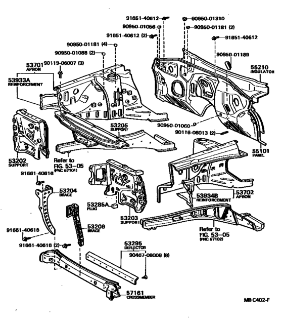 Front Fender Apron & Dash Panel