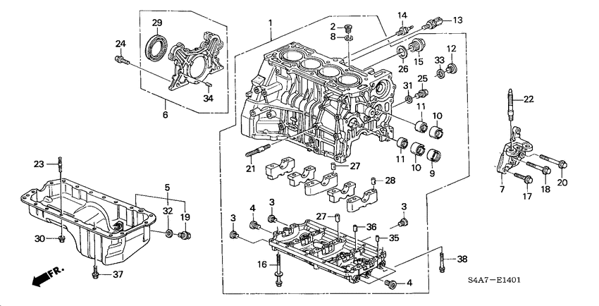 Cylinder block/oil pan