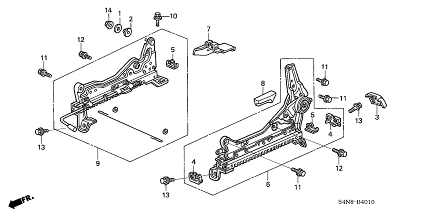 Front seat components