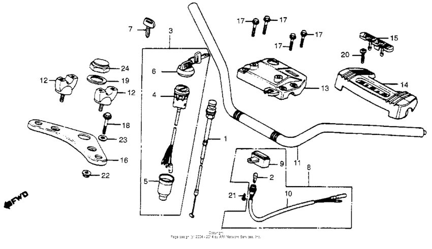 Handlebar + top bridge