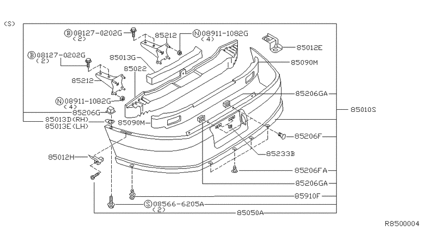 Rear bumper