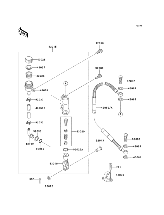 Rear master cylinder