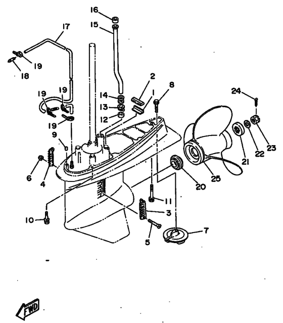 Lower casing & drive