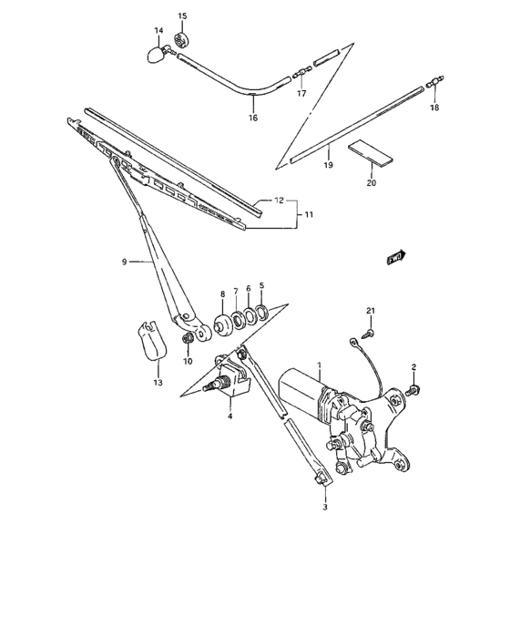 Rear windshield wiper