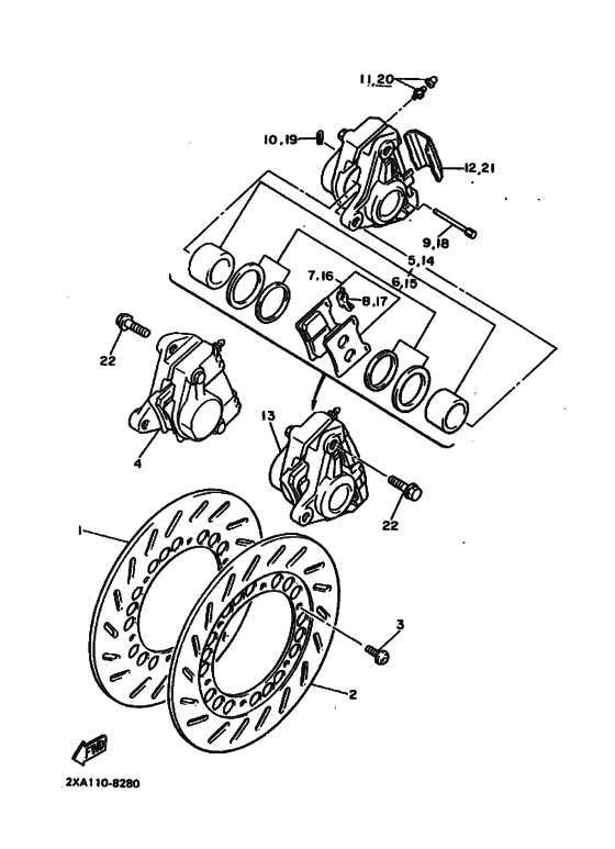 Front brake caliper