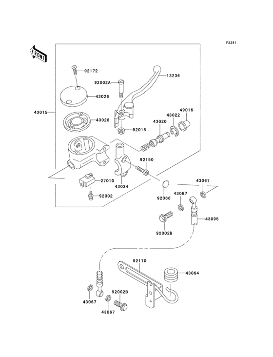 Front master cylinder