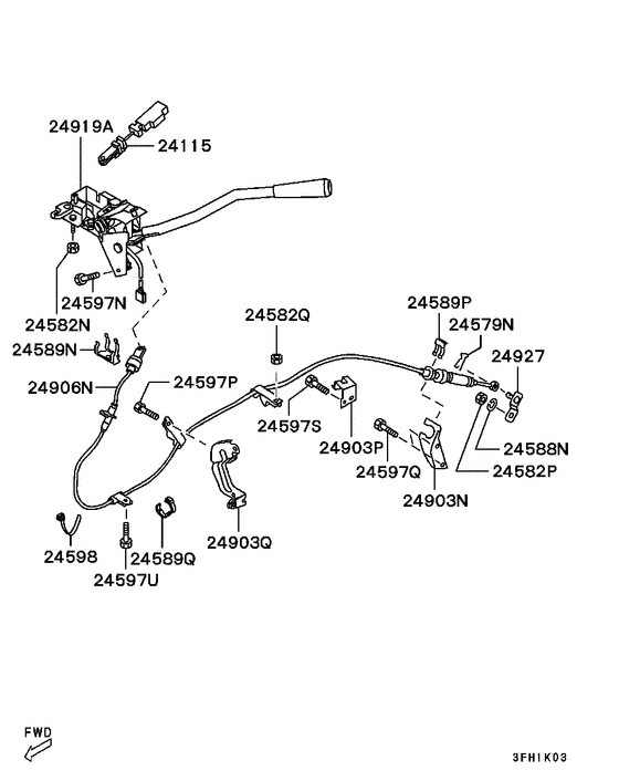 A/t floor shift linkage