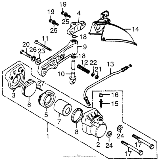 Front brake caliper