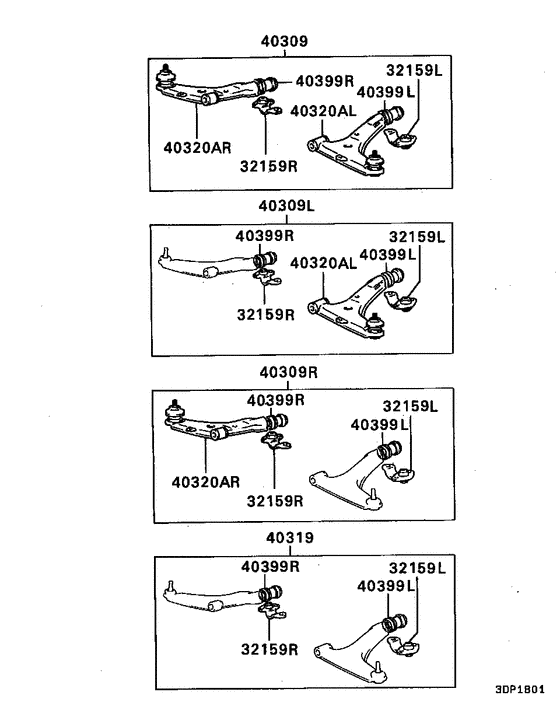 Front susp arm & member