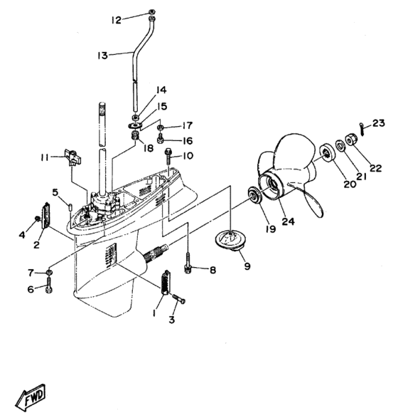 Lower casing drive