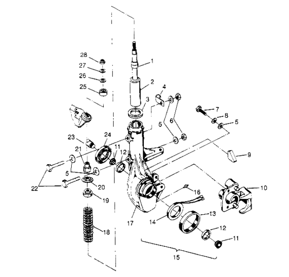 Front strut assembly
