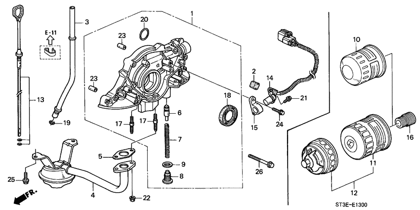 Oil pump/oil strainer