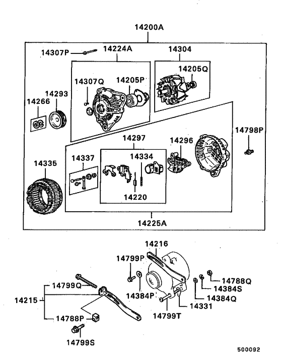 Alternator & vacuum pump