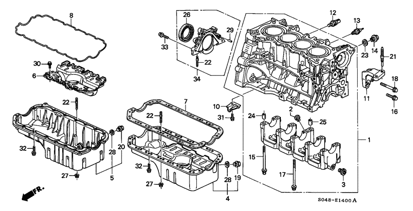 Cylinder block/oil pan