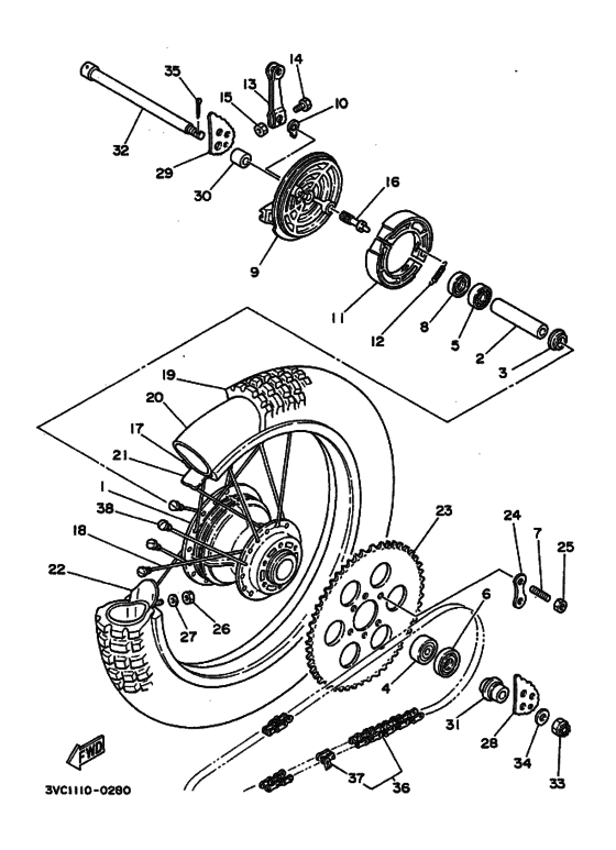 Rear wheel