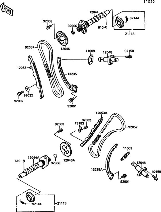 Camshaft/tensioner
