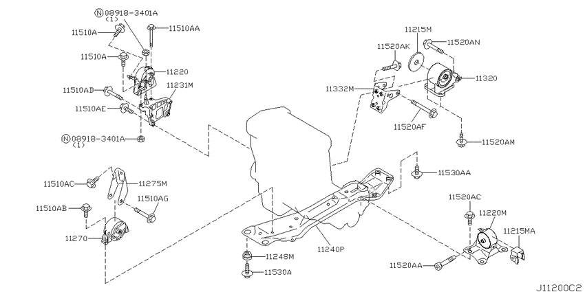 Engine & transmission   mounting