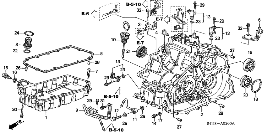 Transmission case/oil pan