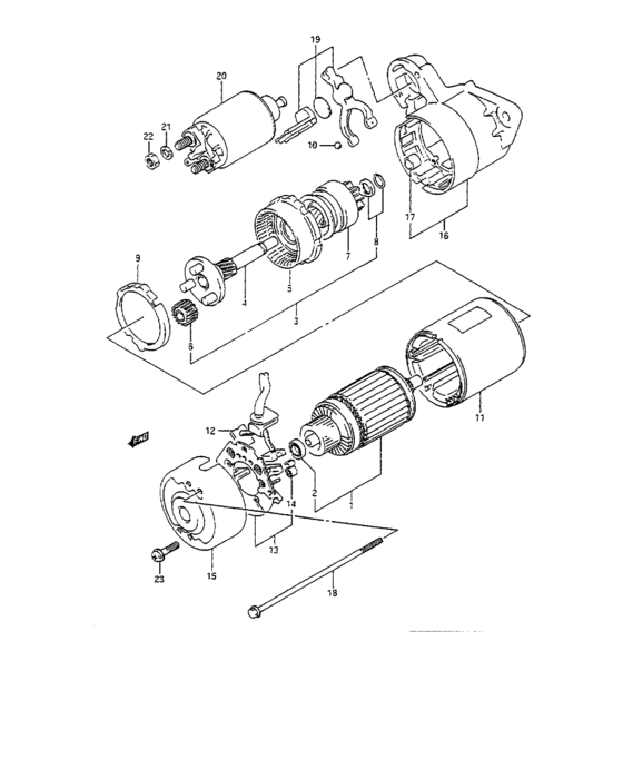 Starting motor