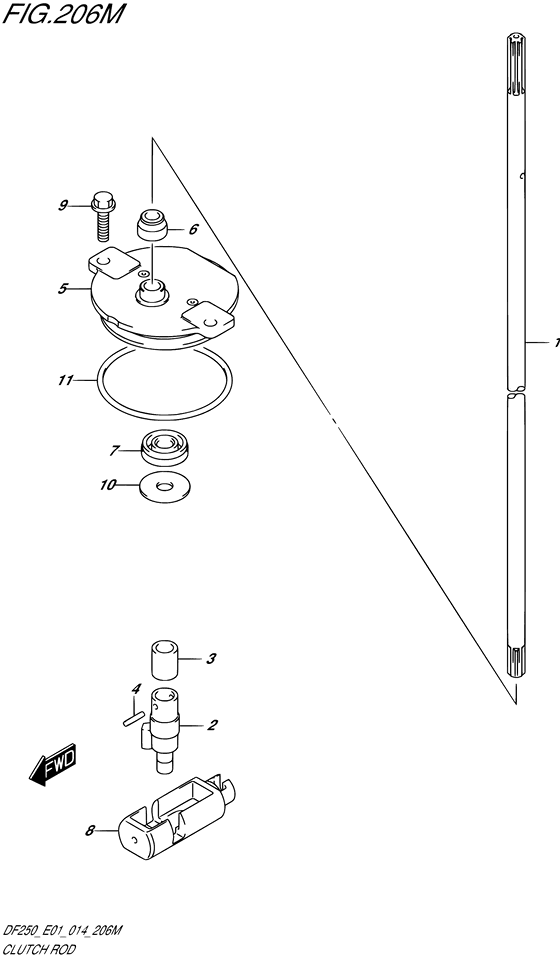 Clutch rod