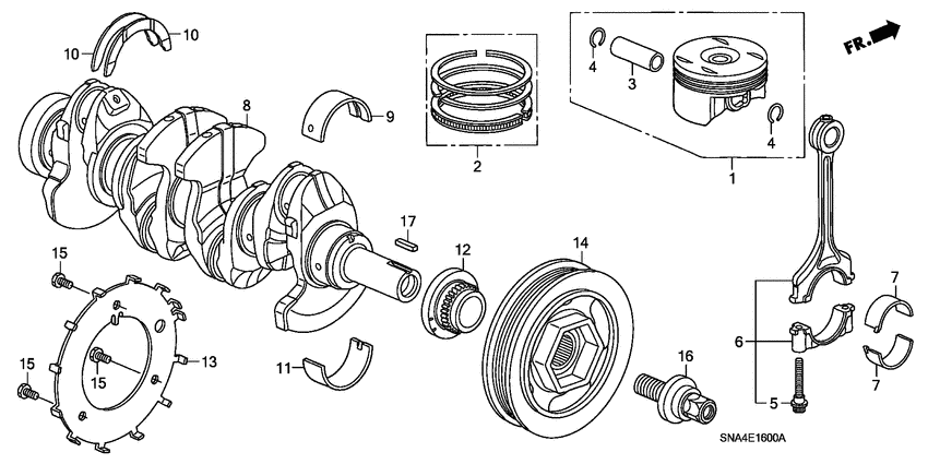 Crankshaft/piston