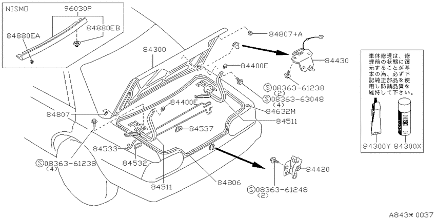 Trunk lid & fitting