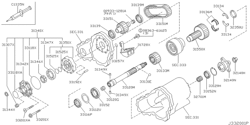 Transfer gear