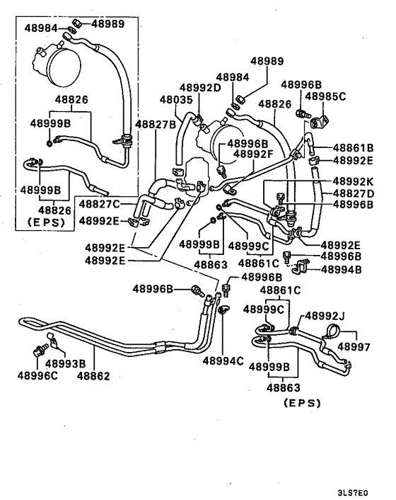 Power steering oil line