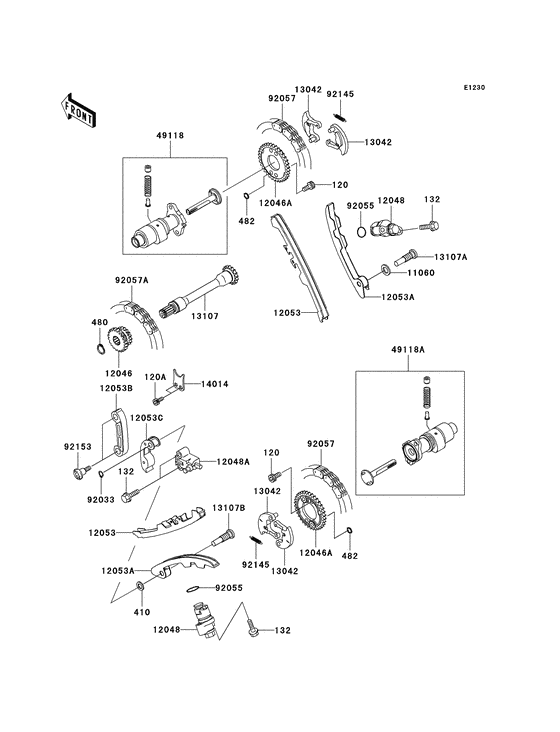 Camshaft/tensioner
