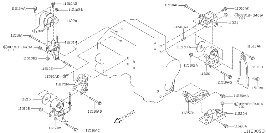 Engine & transmission   mounting