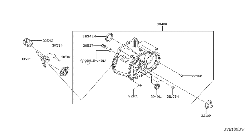 Transmission case & clutch release