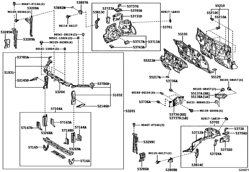 Front Fender Apron & Dash Panel