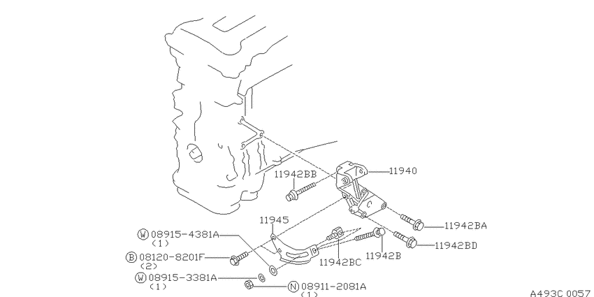 Power steering pump mounting