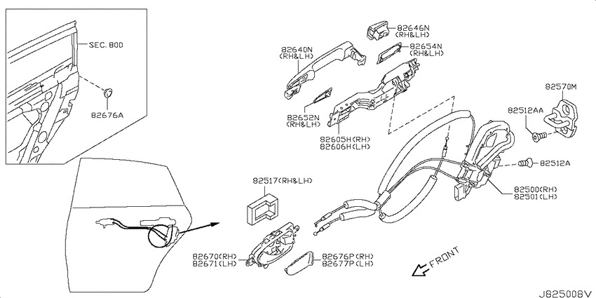 Как разобрать дверь ниссан теана Замок и ручка задней двери для Nissan TEANA J32, год: 2008 - 2012. OEM запчасти 