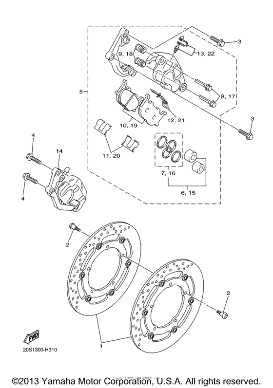 Front brake caliper