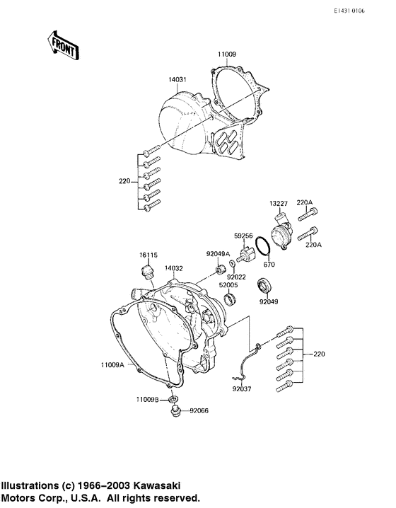 Engine covers/water pump