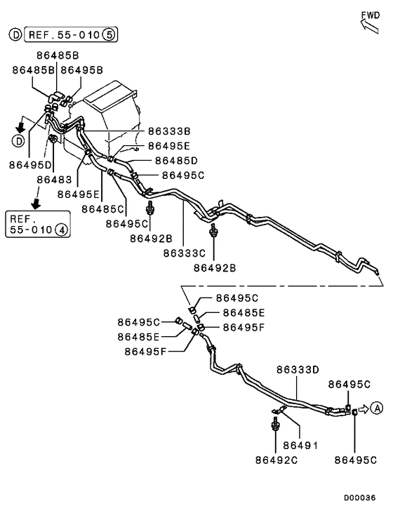 Rear heater unit & piping
