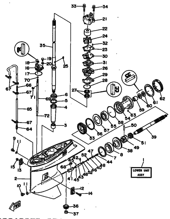 Lower casing & drive